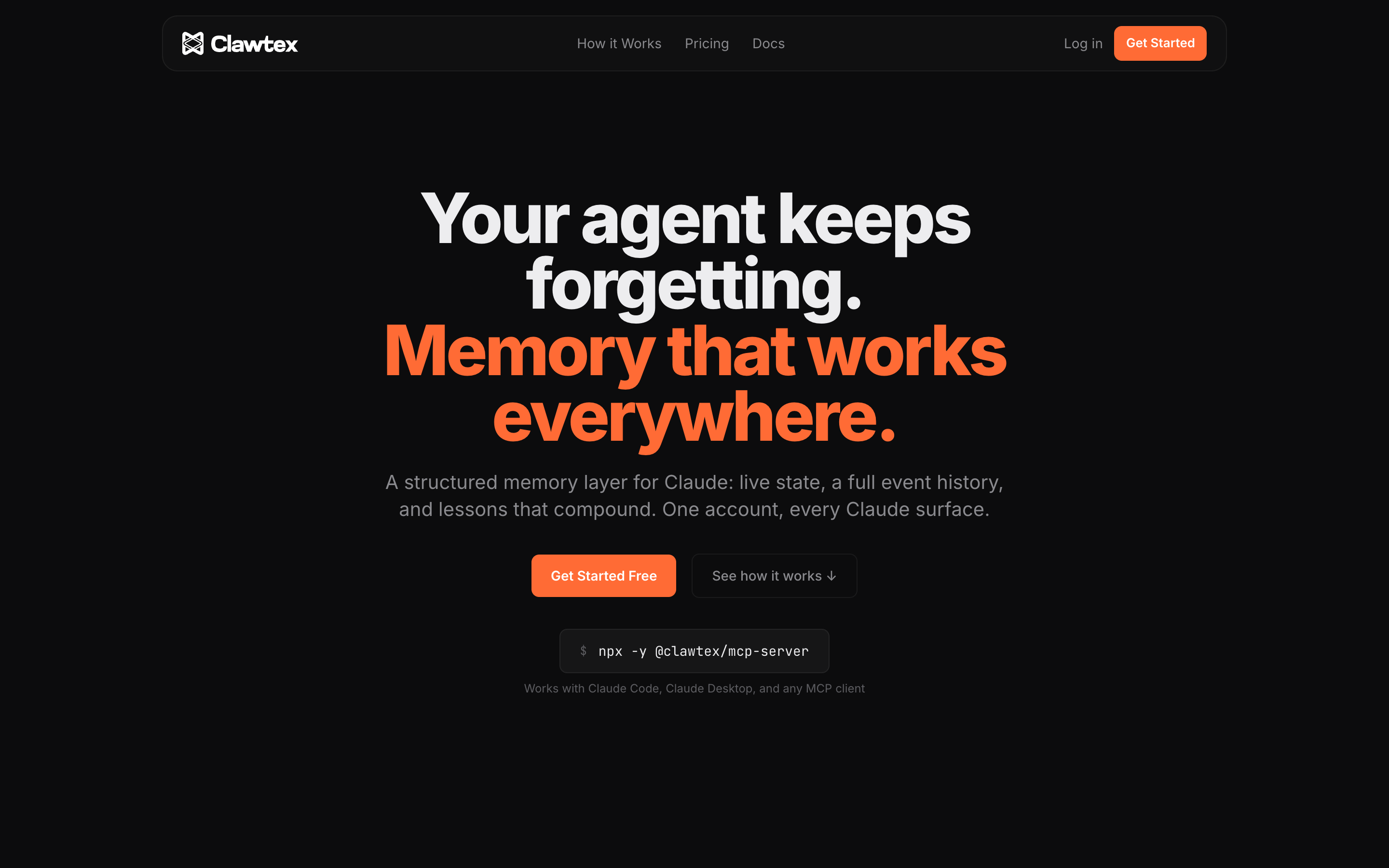 clawtex.io: memory that works everywhere