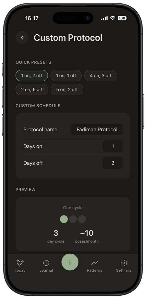 Protocol view: where you are in the cycle